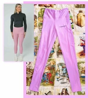 Countrydale Everyday Pull On Riding Tights Breeches XS Blush Pink US 0 - 4 XS